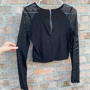 Fun mesh crop top